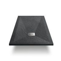 Поддон для душа из искусственного камня  VST-4SR8012A, 1200*800*25, антрацит - Gidratop.ru изображение