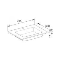 Раковина Keuco Royal 60 32140310701, 70 см, 1 отверстие под смеситель, белый - Gidratop.ru изображение