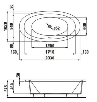 Акриловая ванна Laufen Alessi One 203 x 102 см, белая - Gidratop.ru изображение