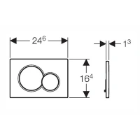 Кнопка смыва Geberit Sigma 01 115.770.11.5 Type белая, пластик - Gidratop.ru изображение