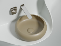 Умывальник чаша накладная круглая (цвет Капучино Матовый) Element 360x360x120мм - Gidratop.ru изображение
