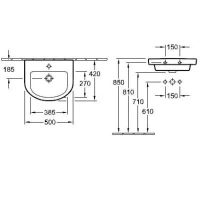 Раковина Villeroy&Boch Subway 2.0 7316 5G 50 х 42 см - Gidratop.ru изображение