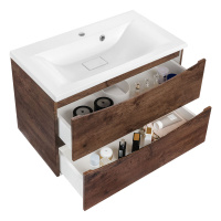 База под раковину Mia 750 подвесная, 2 выкатных ящика soft close, R.Wood - Gidratop.ru изображение