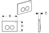 Клавиша смыва Geberit Delta 115.127.21.1 20, хром глянцевый - Gidratop.ru изображение