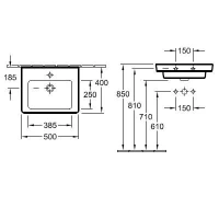 Раковина Villeroy&Boch Subway 2.0 7315 5G - Gidratop.ru изображение
