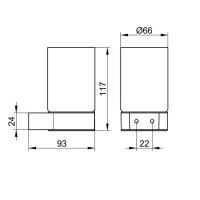 Стакан для щеток Keuco Smart.2 14750019000, с держателем, хром - Gidratop.ru изображение