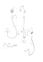 Смеситель для ванны с душевым гарнитуром WONZON & WOGHAND ALFA, Хром (WW-AE3205-CR) - Gidratop.ru изображение