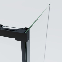 Душевой уголок Soft 2 VSR-3SO28011CLB, 1100*800, черный, стекло прозрачное - Gidratop.ru изображение