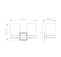 Два стакана для зубных щеток с держателем WONZON & WOGHAND ROMA, Бронза (WW-7228) - Gidratop.ru изображение