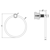 GESSI INCISO полотенцедержатель кольцевой, цвет: хром - Gidratop.ru изображение