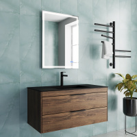 База под раковину Chiara 2D 1000 подвесная, 2 выкатных ящика soft-close, С.Oak - Gidratop.ru изображение