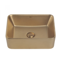 Раковина накладная ABBER Rechteck AC2213MMG золото матовое - Gidratop.ru изображение