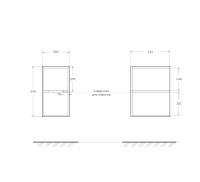 ELETTRA Шкаф подвесной с открытыми полками 55529 Bianco opaco, 30x44x55 - Gidratop.ru изображение