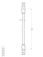 CZR-FMD-200-01 Гибкий шланг PVC, длина 2,0 м, хром - Gidratop.ru изображение