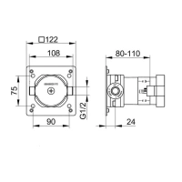 Душевая система Keuco Ixmo 59602370001, термостатическая, на 2 потребителя, цвет черный матовый - Gidratop.ru изображение