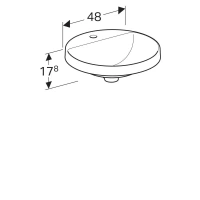 Раковина Geberit Variform 500.706.01.2 48 x 48 см, белая - Gidratop.ru изображение
