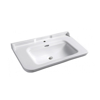 Раковина 100х55 см, 1 отв., керамическая, цвет: белый/хром