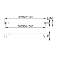 Полотенцедержатель Keuco Edition 11 11101050600, 60 см, никель шлифованный - Gidratop.ru изображение