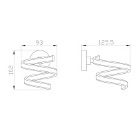 Держатель для фена WONZON & WOGHAND EASY, Хром (WW-8155) - Gidratop.ru изображение