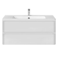 База под раковину Vico 1000 подвесная, 2 выкатных ящика soft close, G.White - Gidratop.ru изображение