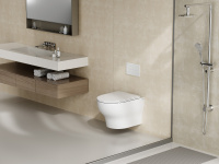 Унитаз ABBER Bequem AC1128 подвесной белый, безободковый, смыв торнадо - Gidratop.ru изображение