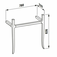 Консоль под раковину Laufen New Classic 4.0607.2.085.629.1 80 см, цвет орех - Gidratop.ru изображение