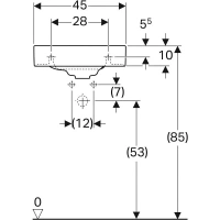 Раковина Geberit Citterio 500.541.01.1, 45 х 30 см, белая - Gidratop.ru изображение
