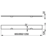 Стеклянная полочка Keuco Edition 11 30010005600, 65 см, без держателей - Gidratop.ru изображение