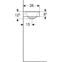 Раковина Geberit Xeno2, с отверстием для смесителя на крыле слева/справа, 40 см, белая - Gidratop.ru изображение