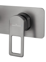 Смеситель для раковины встраиваемый WONZON & WOGHAND FRAME, Темный графит (WW-88869010-BGM) - Gidratop.ru изображение