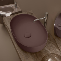 Раковина 60х40 см, без отв., накладная, цвет: Borgogna matt - Gidratop.ru изображение