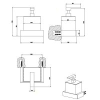 Gessi Rettangolo дозатор для жидкого мыла подвесной, цвет: хром/черный - Gidratop.ru изображение