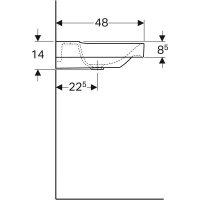 Раковина Geberit Xeno2, санфарфор, 90 см, белая - Gidratop.ru изображение