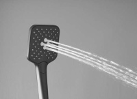 Душевая стойка Cube VSFS-1C1GM с изливом, вороненая сталь - Gidratop.ru изображение