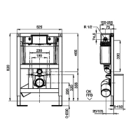 Инсталляция Villeroy&Boch ViConnect 9224 7500 для подвесного унитаза, низкая - Gidratop.ru изображение