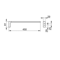 Полотенцедержатель Keuco Edition 11 11120130000, 45 см, цвет хром черный шлифованный - Gidratop.ru изображение