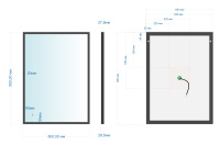 Зеркало ABBER See AG6110SC-0.65 с подсветкой, бесконтактный выключатель, диммер, черный - Gidratop.ru изображение