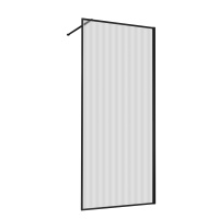 Душевая перегородка Walk-In VSW-1HP700FLB, 700*2000, черный матовый, стекло рифленое - Gidratop.ru изображение