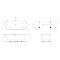 Акриловая ванна BELBAGNO BB705-1800-800 - Gidratop.ru изображение