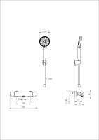 Смеситель для душа с термостатом WONZON & WOGHAND INN 6, Черный матовый  (WW-B2029-A-MB) - Gidratop.ru изображение