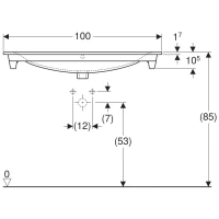 Раковина Geberit Renova Plan 122200000, 100 х 48 см, белая - Gidratop.ru изображение