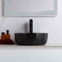 Раковина накладная керамическая черная BB1409H301 - Gidratop.ru изображение