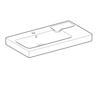 Раковина Geberit iCon с мыльницей, 90 х 48,5 см, перелив и отверстие под смеситель по центру чаши, белая - Gidratop.ru изображение