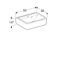 Раковина Geberit Renova Plan 275150000, 50 х 38 см, белая - Gidratop.ru изображение