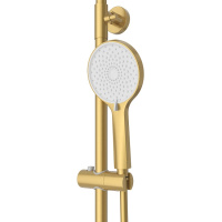 STYLUS-CVD-BORO Душевая стойка со смесителем и изливом, брашированное золото - Gidratop.ru изображение