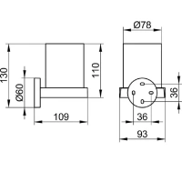 Стакан Keuco Edition 90 19050 019000, держатель хром - Gidratop.ru изображение