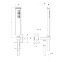Gessi Eleganza душевой комплект, состоящий из вывода воды, держателя, шланга 1,50 м и лейки, цвет: Antique Brass - Gidratop.ru изображение