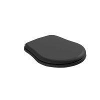 Сиденье для унитаза, микролифт, цвет: черный глянцевый/хром - Gidratop.ru изображение