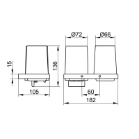 Держатель Keuco Edition 11 11153059000, со стаканом и дозатором для жидкого мыла, цвет никель шлифованный - Gidratop.ru изображение