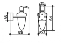 Дозатор жидкого мыла Keuco Smart 02352010100 160 мл, держатель хром - Gidratop.ru изображение